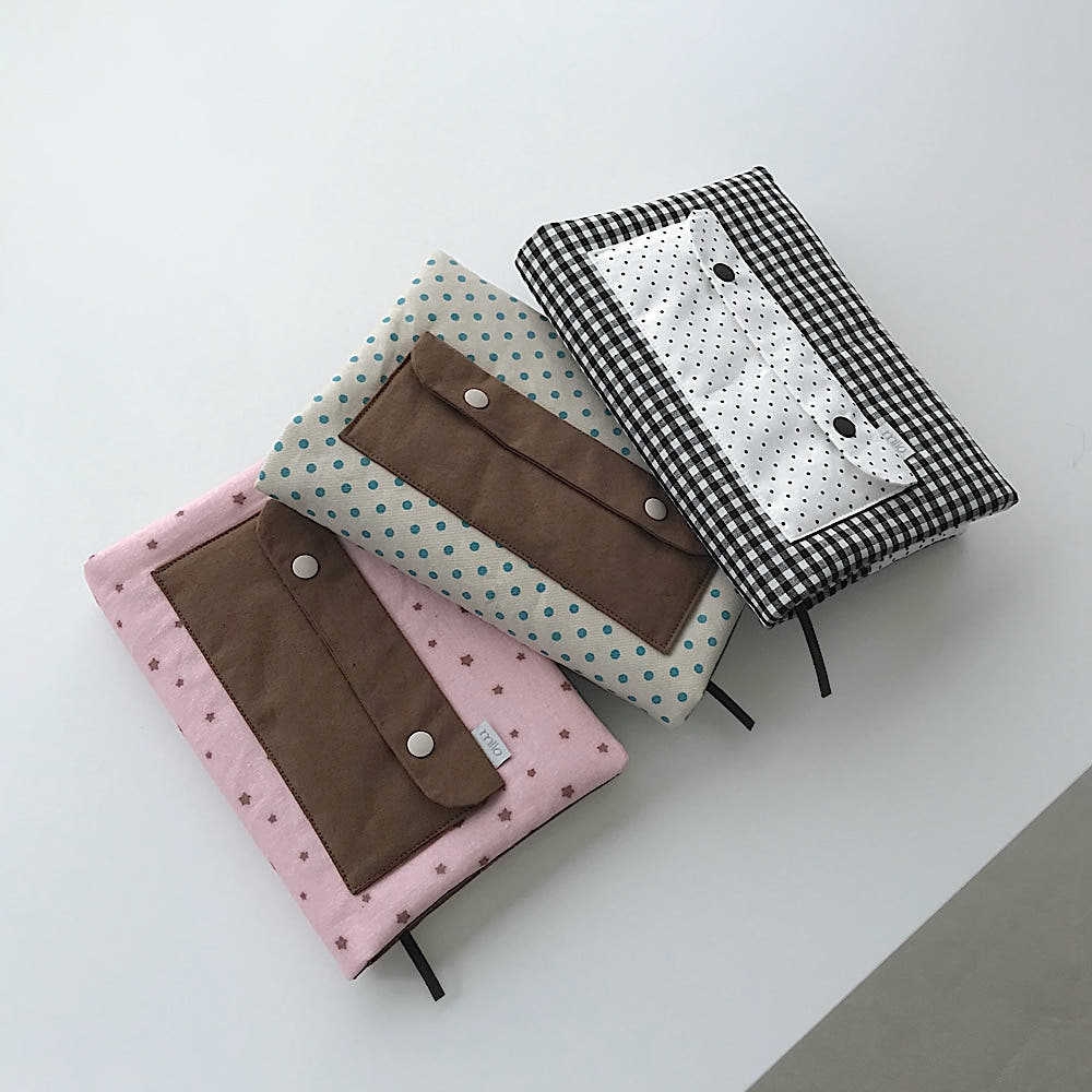 Meal Prep Notebook - Cute Star Quilted Book Cover Polka