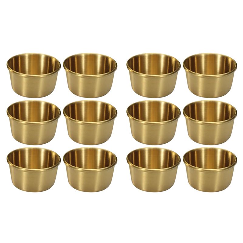 ABMI-12Pcs 2 Oz Stainless Stee - Sauce Dipping Cup 评论和价格