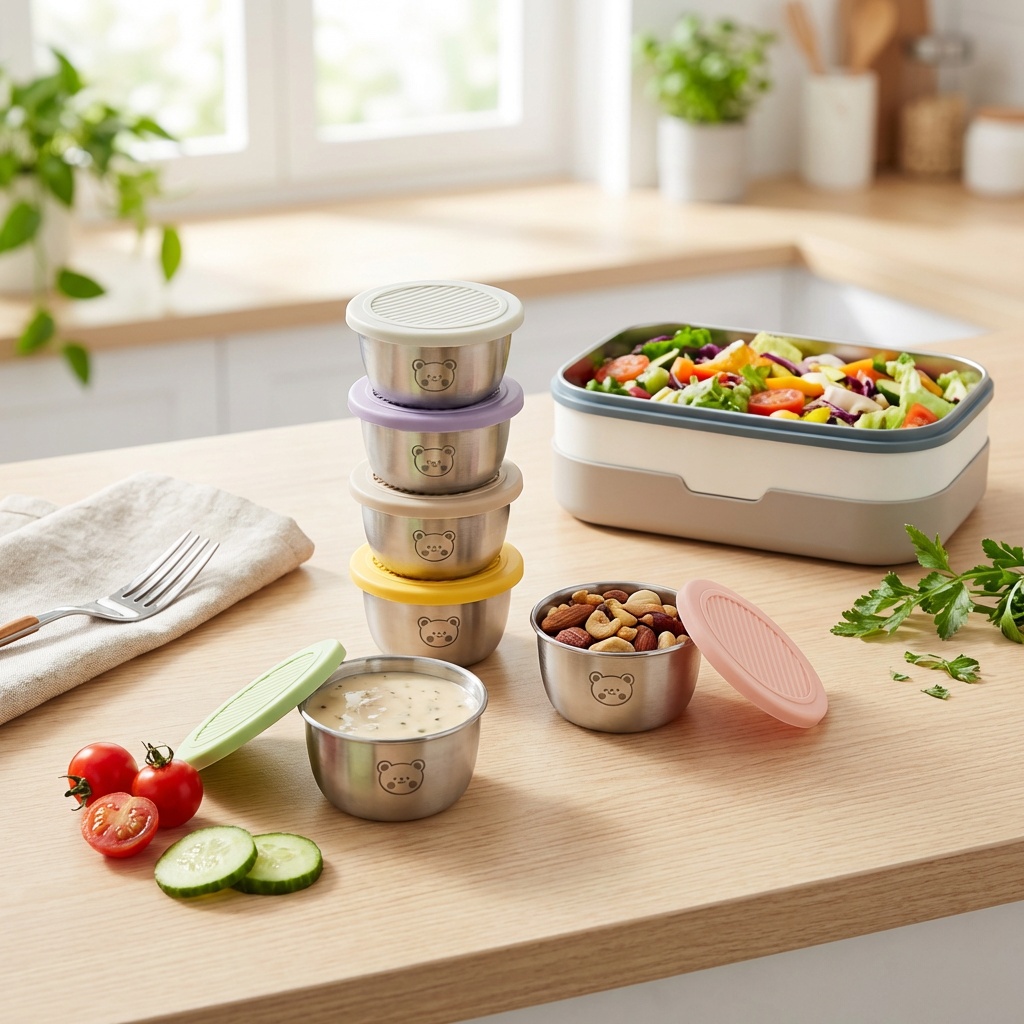 1/6Pcs 304 Stainless Steel Dre - Sauce Dipping Cup 评论和价格