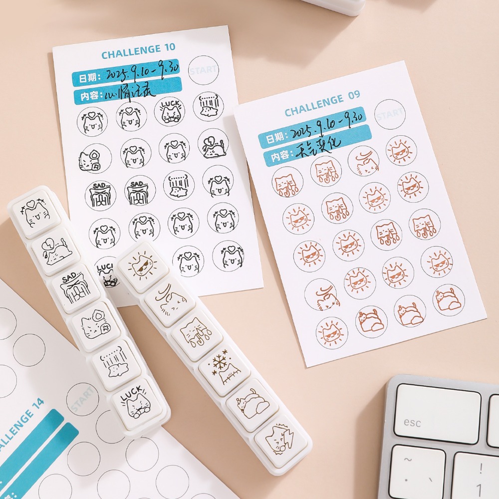 Cute Good Mood Series Cat Shap - Meal Prep Notebook 评论和价格