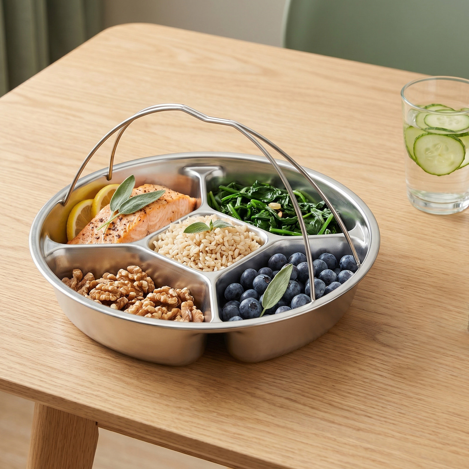 Stainless Steel 5 Compartments - Meal Prep Diet 评论和价格