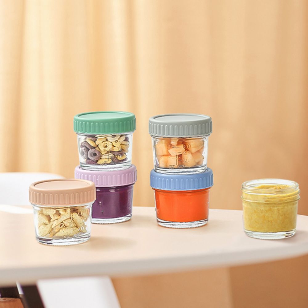6pcs Glass Baby Food Jar Reusa - Sauce Dipping Cup 评论和价格
