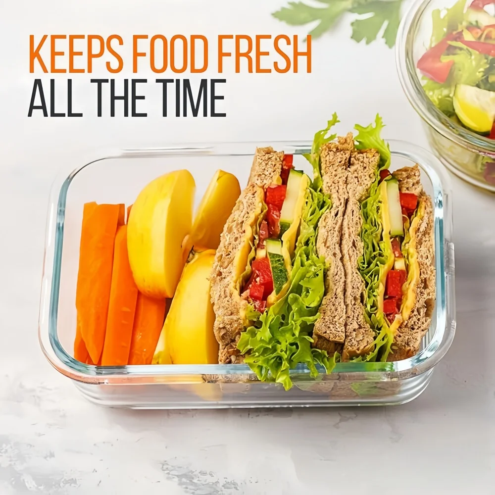 BPA-Free Glass Lunch Box Recta - Meal Prep Burrito 评论和价格
