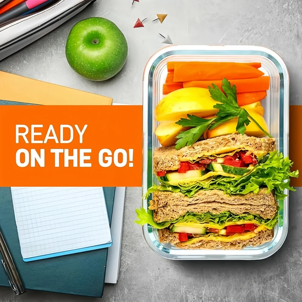 BPA-Free Glass Lunch Box Recta - Meal Prep Burrito 评论和价格