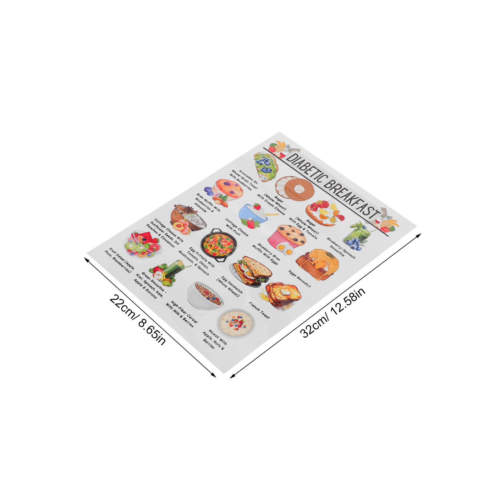 3Pcs Diabetic Grocery Chart Pr - Meal Prep Diet 评论和价格