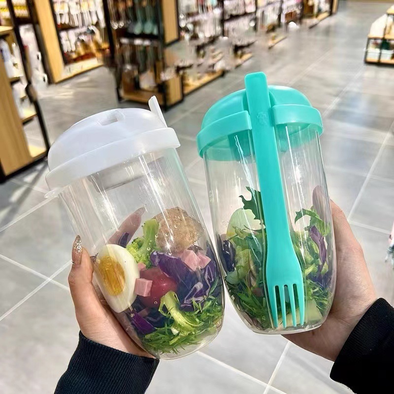 Portable Salad Bowl with Lid a - Meal Prep Healthy 评论和价格