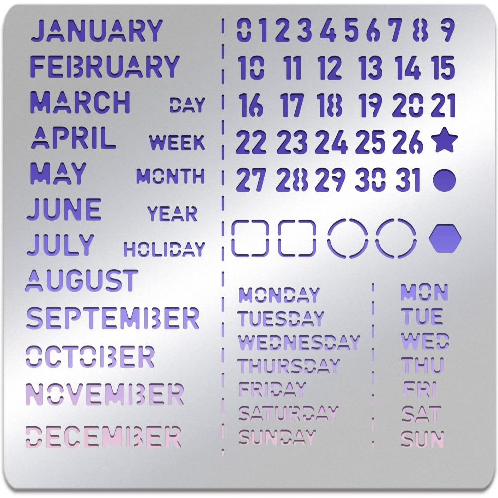 Stencil Calendar Stainless Ste - Meal Prep Notebook 评论和价格