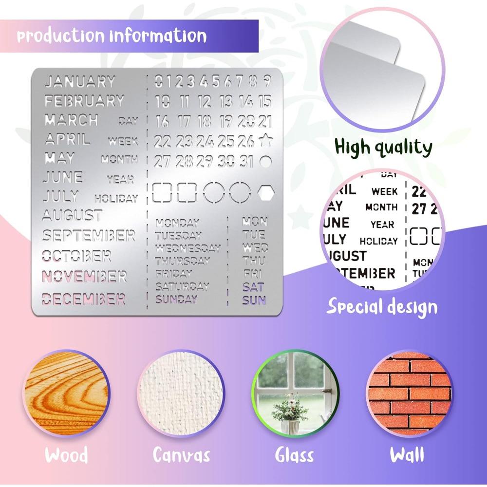 Stencil Calendar Stainless Ste - Meal Prep Notebook 评论和价格