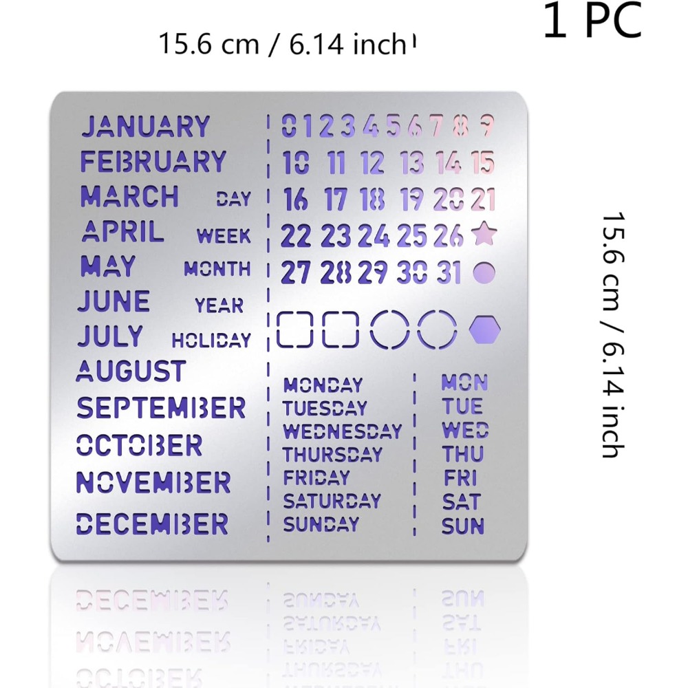 Stencil Calendar Stainless Ste - Meal Prep Notebook 评论和价格