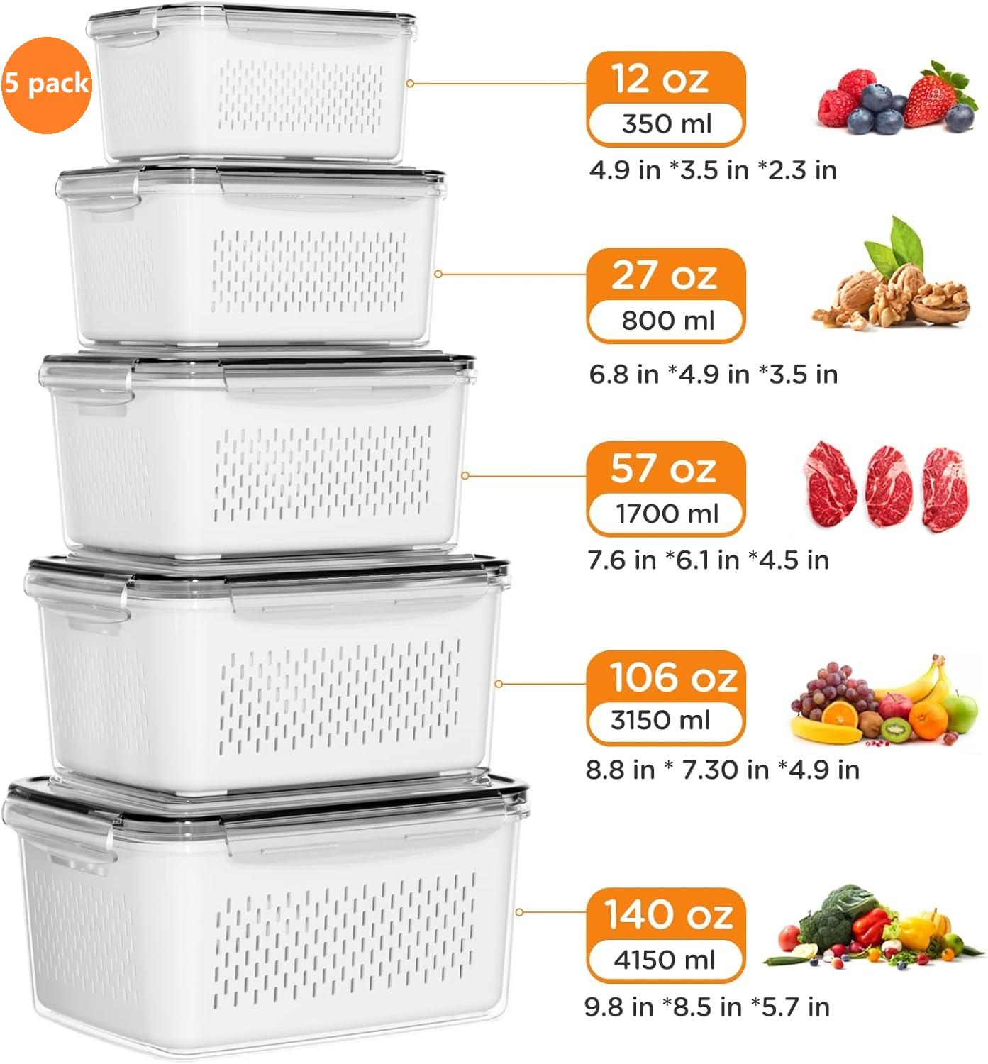 4/5/6/8Pcs Airtight Food Stora - Meal Prep Oven Safe Containers 评论和价格