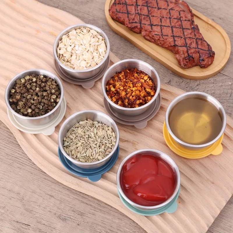 10/1pc 50ml Leakproof Stainles - Sauce Dipping Cup 评论和价格