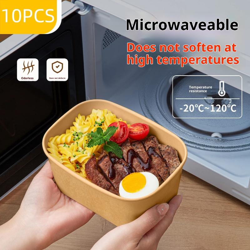 10Pcs Square Disposable Kraft  - Meal Prep Gym 评论和价格