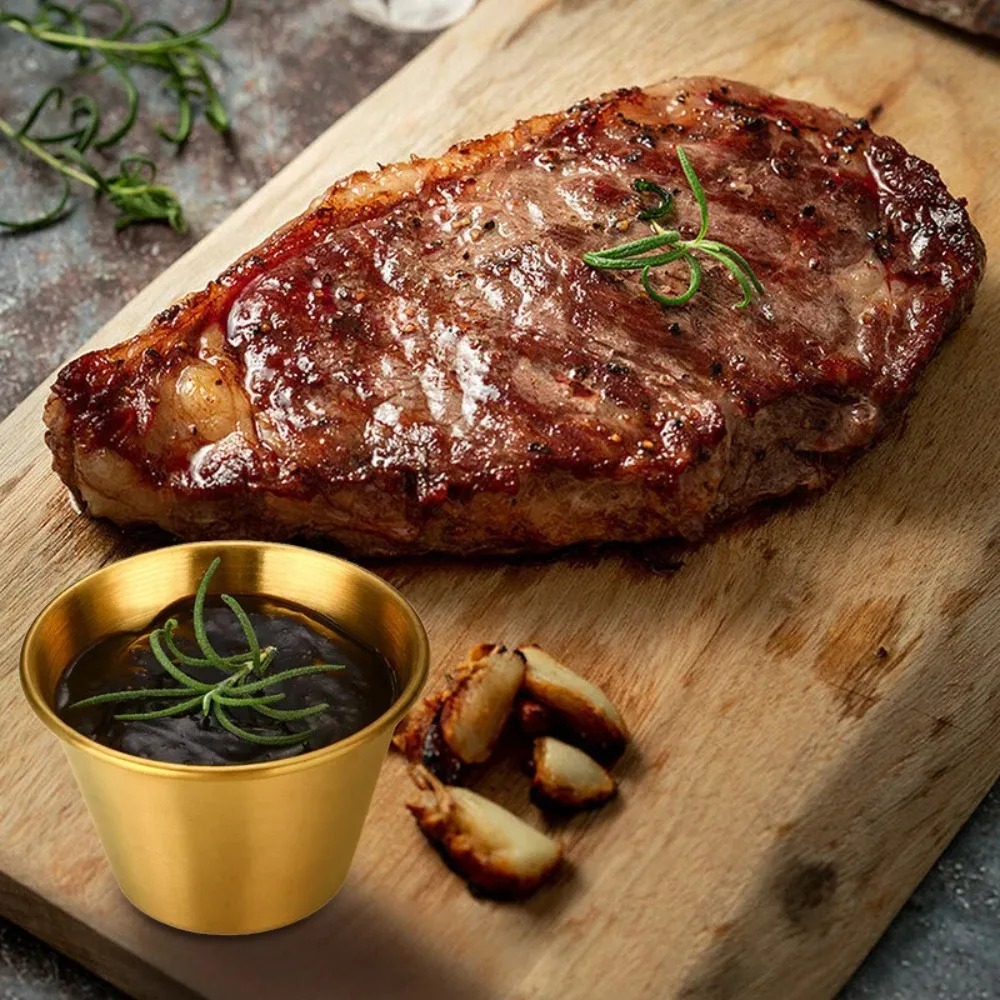 Round Stainless Steel Sauce Cu - Sauce Dipping Cup 评论和价格