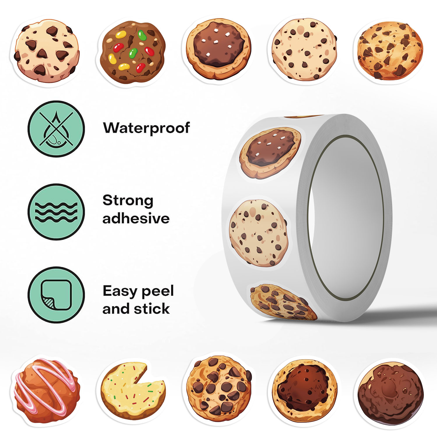 500-Pack of Cookie-Shaped Roll - Meal Prep Notebook 评论和价格