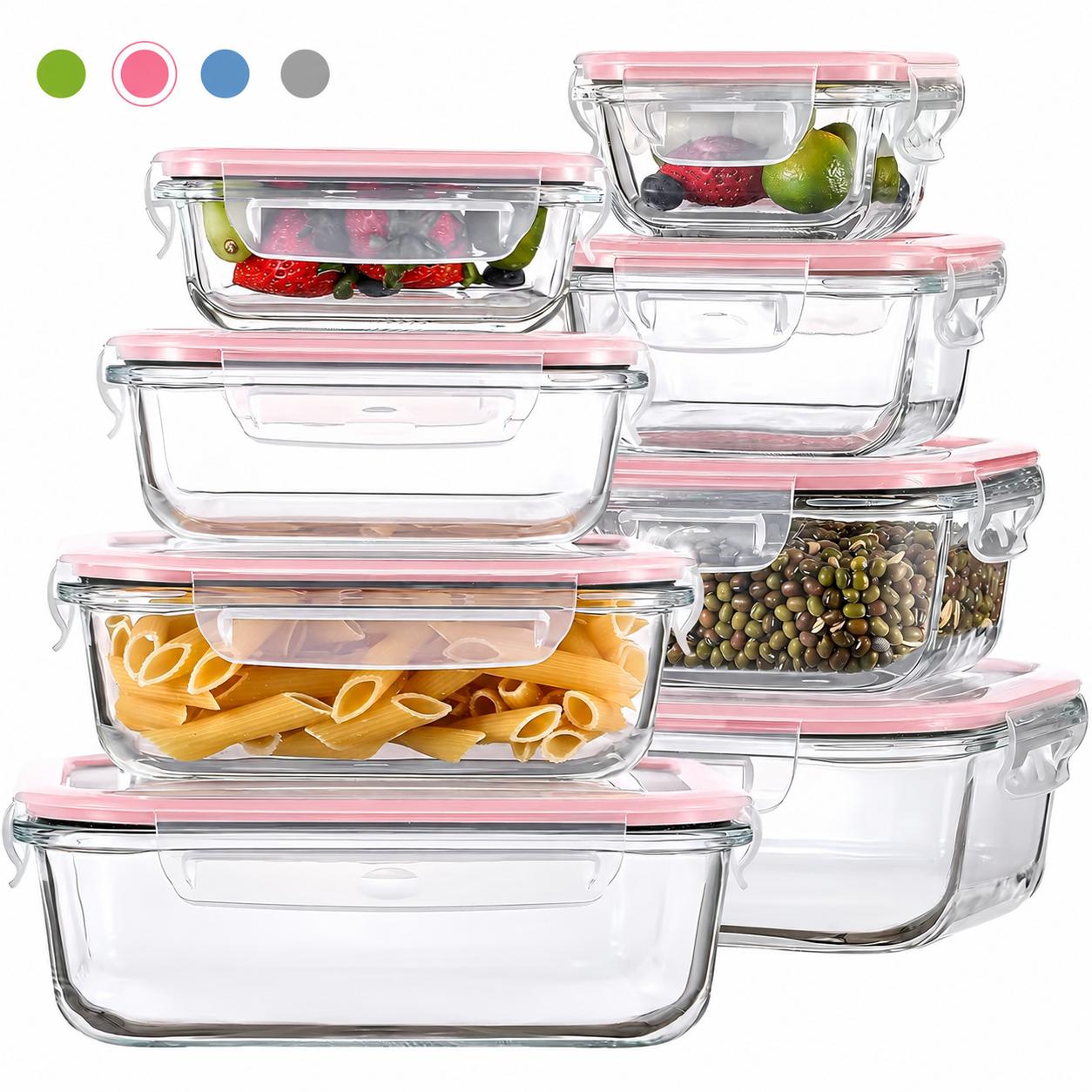 8/12Pcs Stackable Borosilicate - Meal Prep Oven Safe Containers 评论和价格
